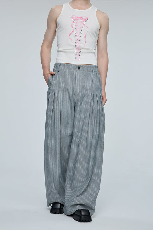 Vivid Stream Stripe Wide Leg Pants