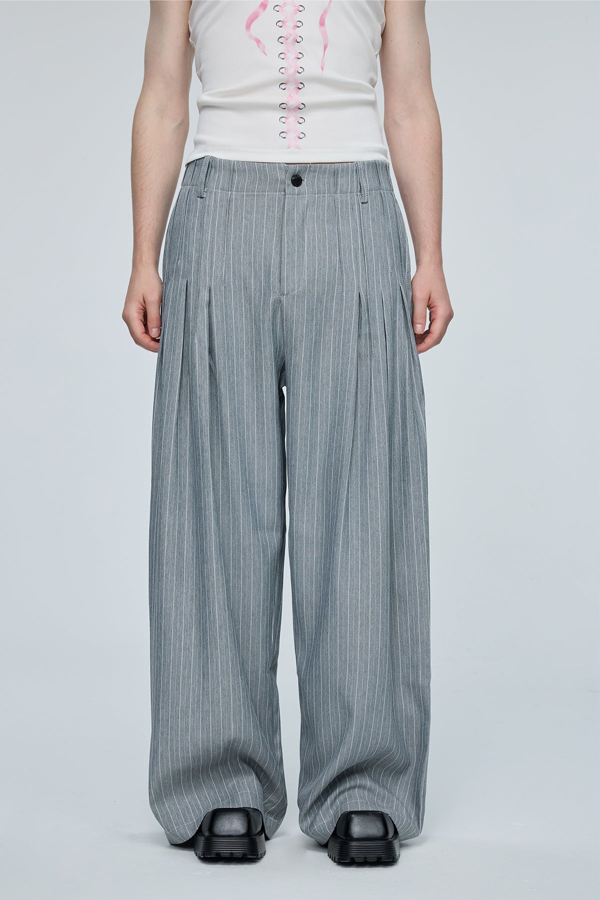 Vivid Stream Stripe Wide Leg Pants