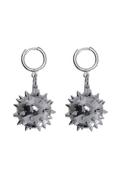 Warrior Chain Ball Earrings – Edgy & Unisex Statement Piece (Pair)