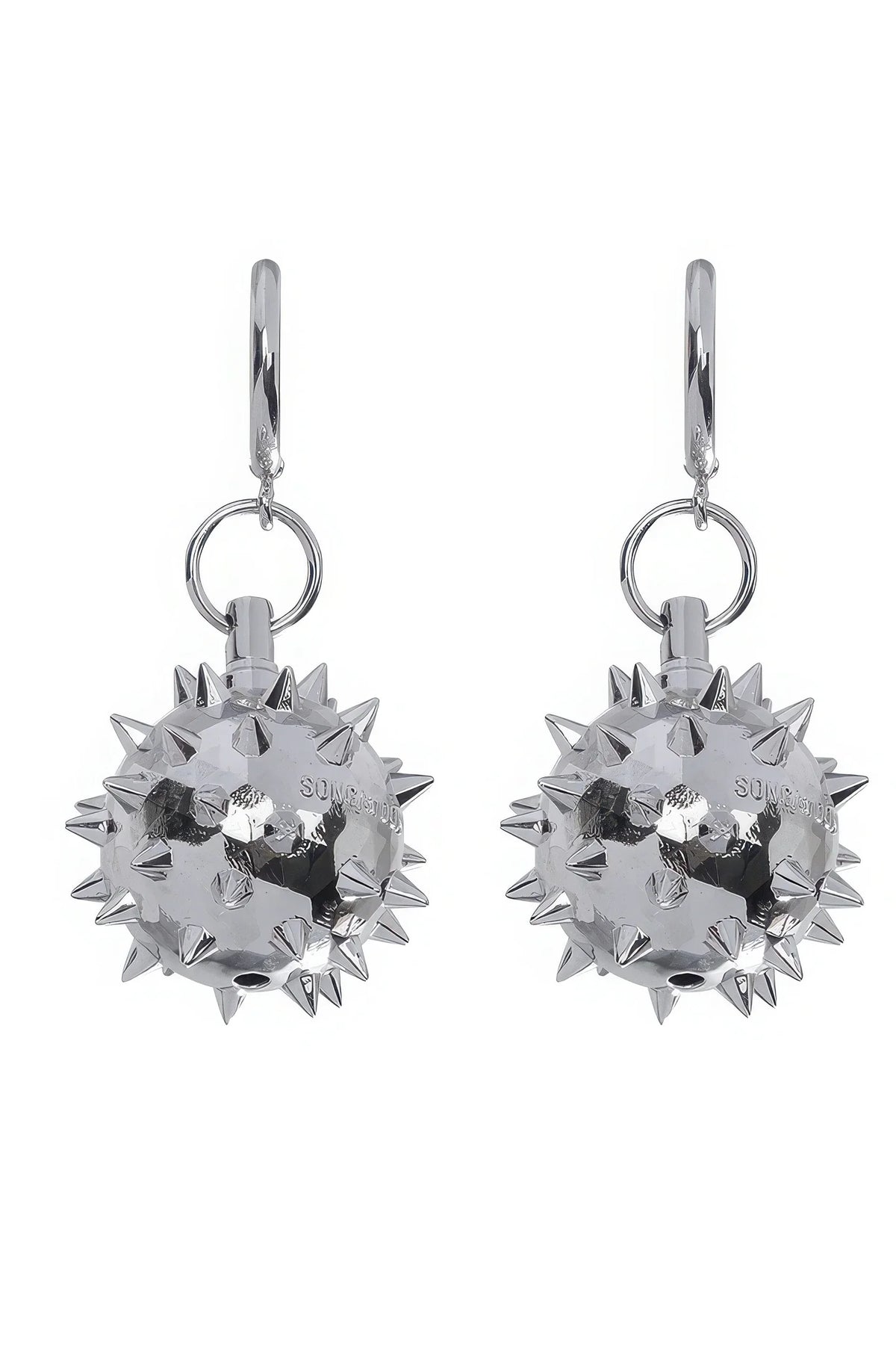 Warrior Chain Ball Earrings – Edgy & Unisex Statement Piece (Pair)