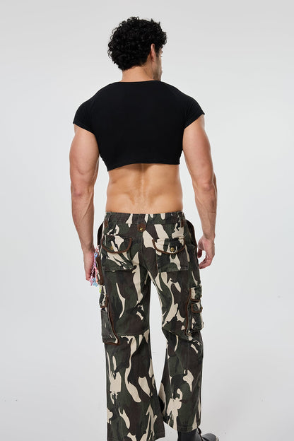 Waist Interval Rhinestone Crop Top