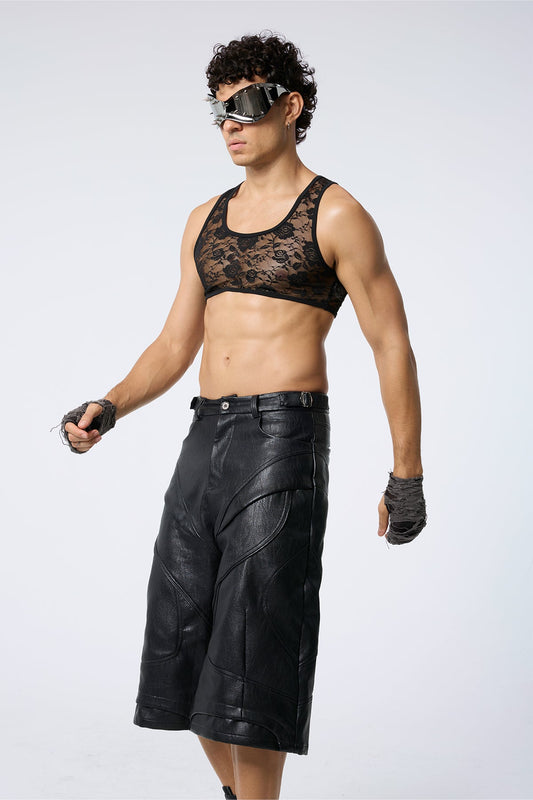 Waist Whisper Lace Crop Sleeveless Top
