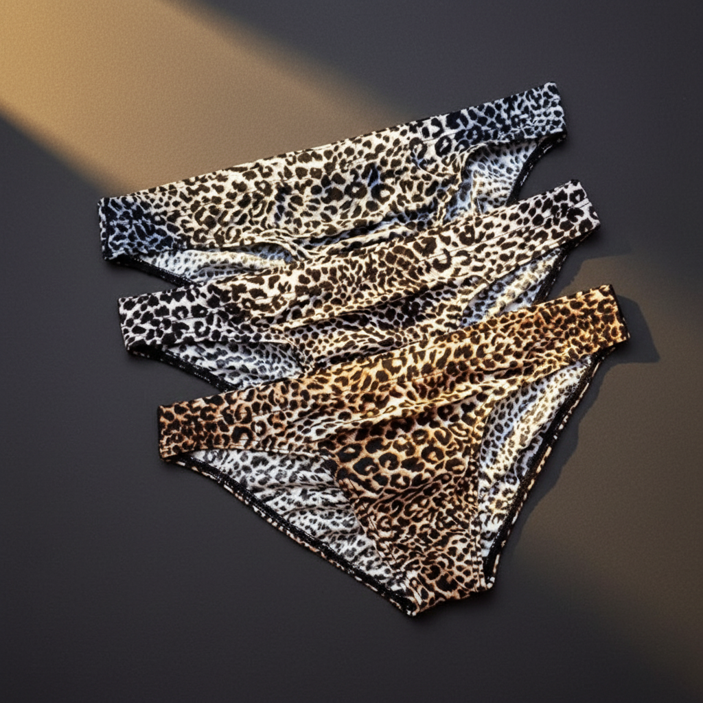 Wild Thoughts Fierce Leopard Men’s Briefs