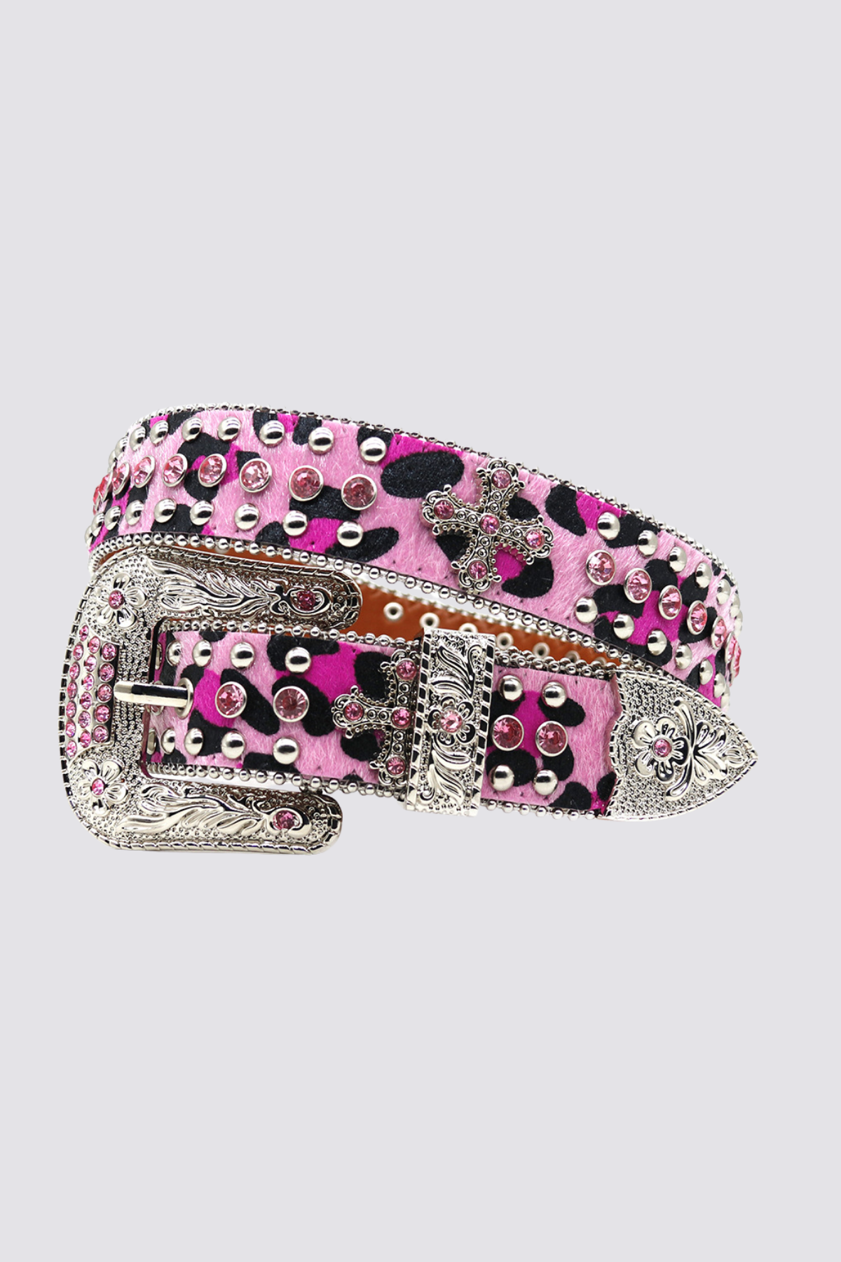 Wild Outline Leopard Rhinestone Belt