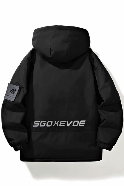 Winter Work Jacket for Men – Hooded, Warm, Fleece Lined