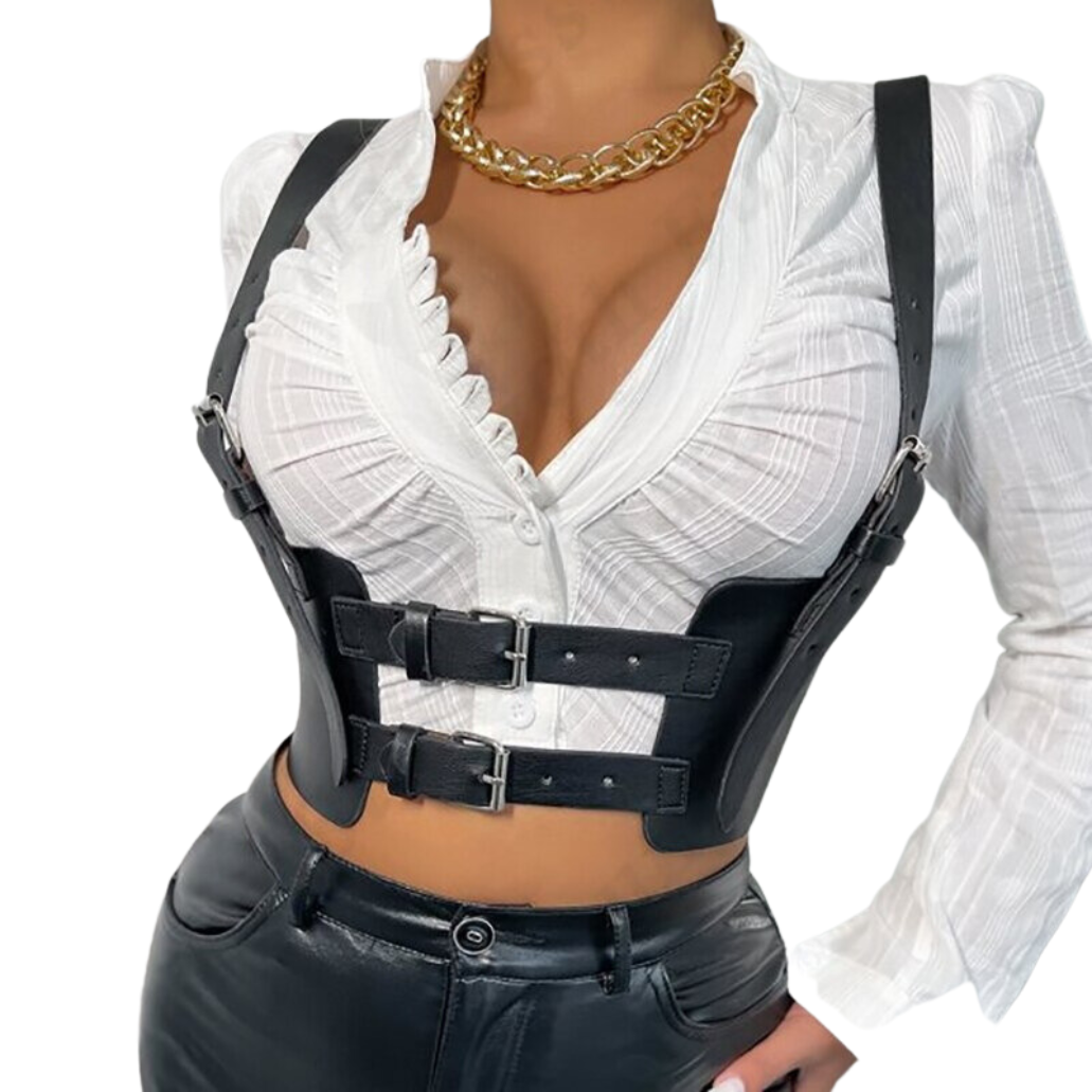 Women's Gothic PU Leather Harness