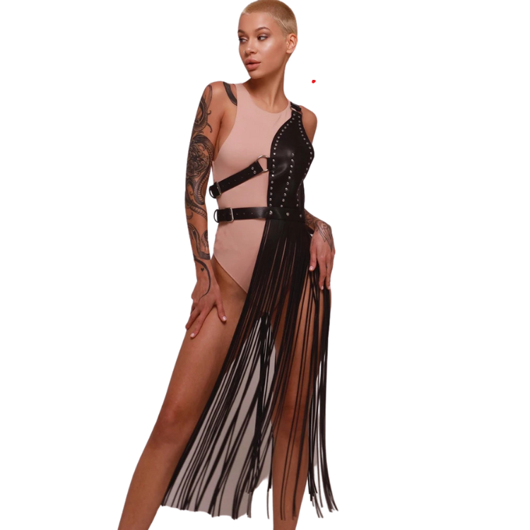 Women's Leather Lingerie Harness