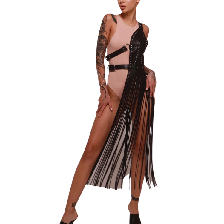 Women's Leather Lingerie Harness