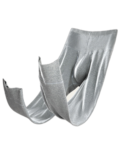 Men's High-rise Cotton Thermal Bottoms With Fly
