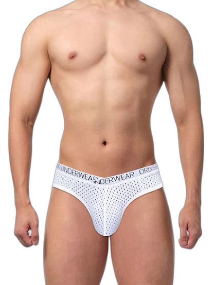 2 Pack Men's Sexy V-shape Waistband Mesh Bikinis