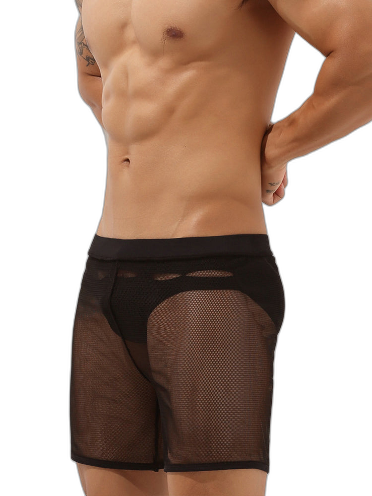 Men’s Sexy See Through Mesh Boxer Shorts
