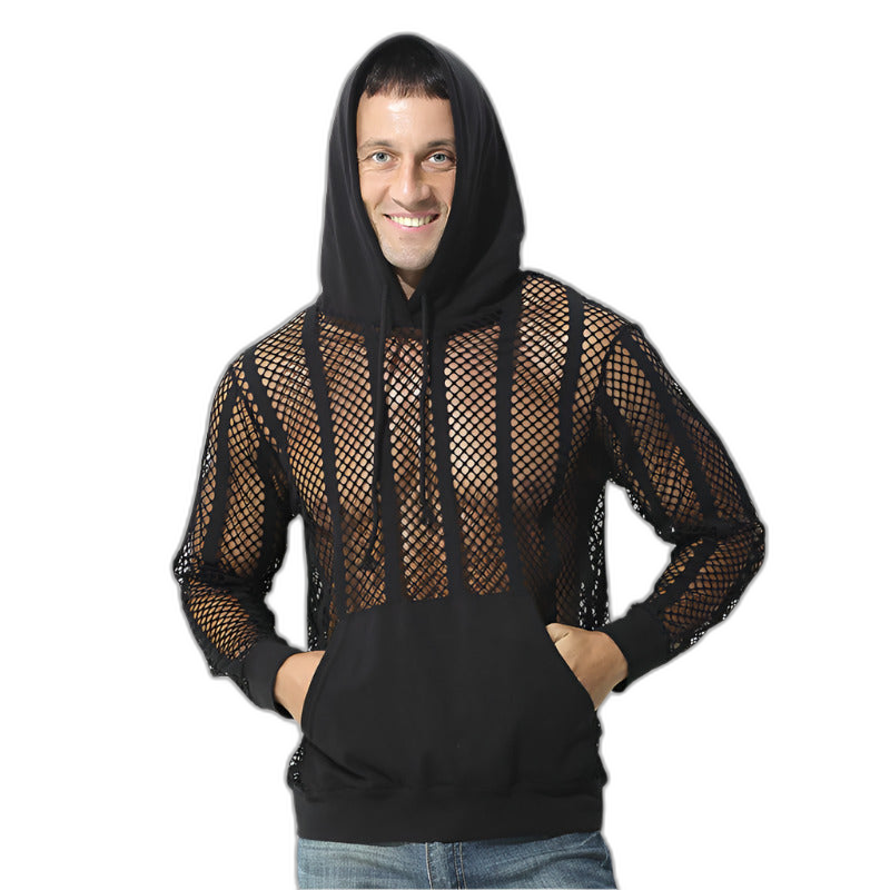 Mesh Long Sleeve Hoodie
