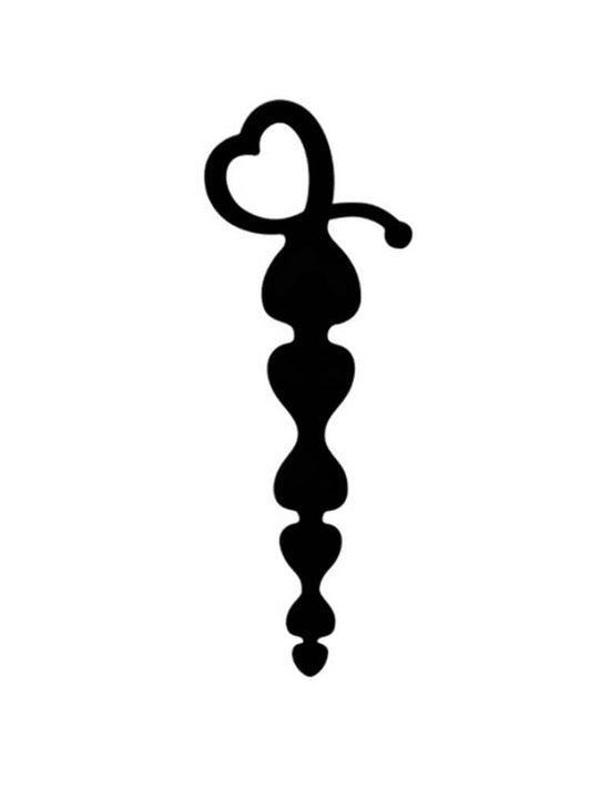 Sexy Heart-Shaped Pull Beads Silicone Anal Plug