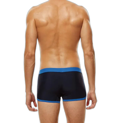 Oversized Nylon Boxer Swim Trunks