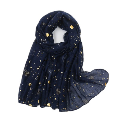 Star & Moon Pashmina Scarf