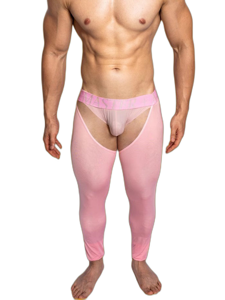 Men's Low-Waist Sexy Hollow Silk-Smooth Semi-Transparent Thermal Pants