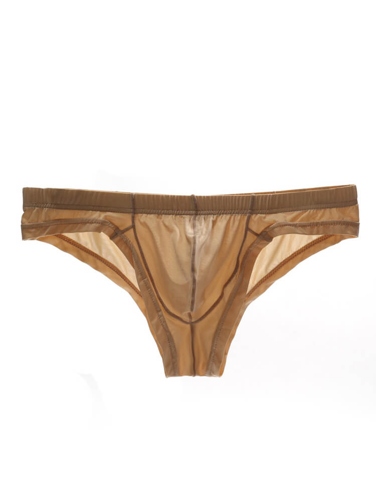 Men's Sexy Transparent U-Convex Pouch Thin Briefs