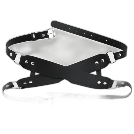 Leather Double Strap Eye Mask Blindfold