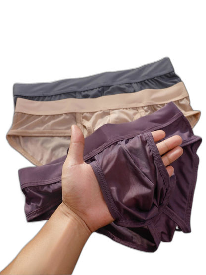 3 Pack Men's Fly Opening Supportive Pouch Stretch Premium Briefs