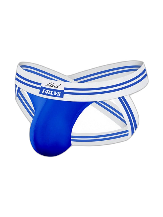 2 Pack Men's Sexy Low-Rise Breathable Trendy Design Lightweight Jockstrap
