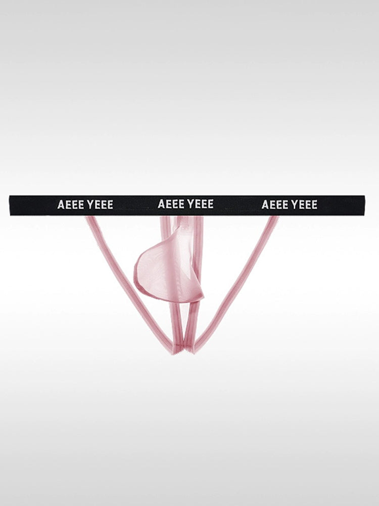 Men's Sexy Thin Ice Silk Low-waist Thong