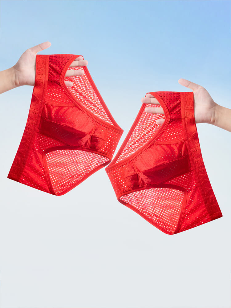 Men's Separated-Pouch Ice Silk Mesh Breathable Briefs