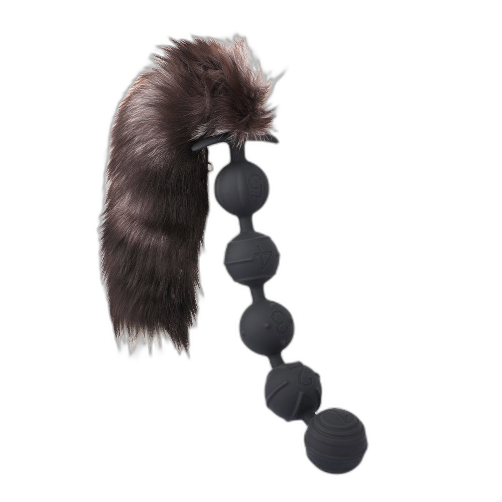 Penta - Silicone Anal Beads - 5 Beads with Tail