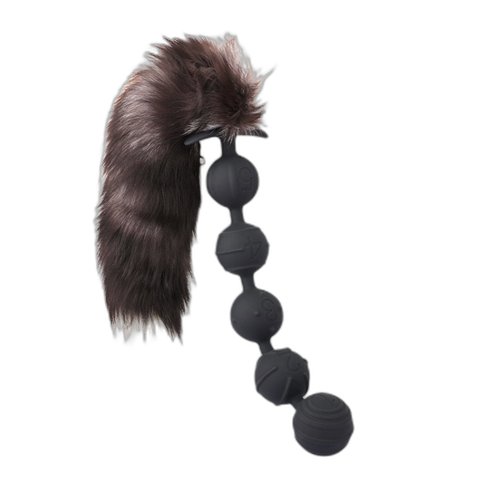 Penta - Silicone Anal Beads - 5 Beads with Tail