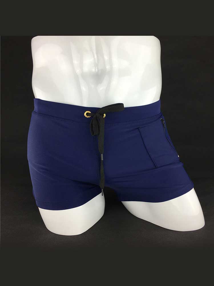 Men's Casual Vertical Pocket Quick-Drying Swim Trunks