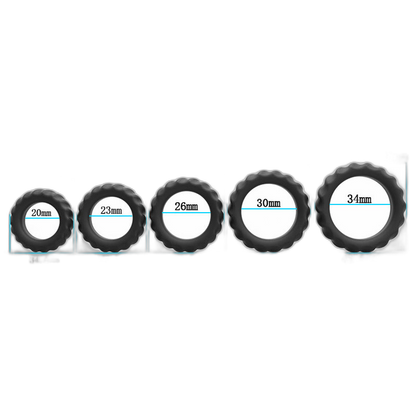 ruff GEAR Pure Silicone XACT Fit Cock Rings 5 Pack