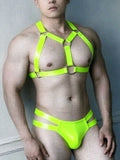 Men's Tight-Fitting Bondage Harness And Thong Set