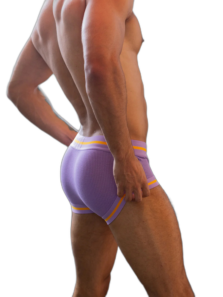 2 Pack Men's Spliced Color Trunks with Functional Fly