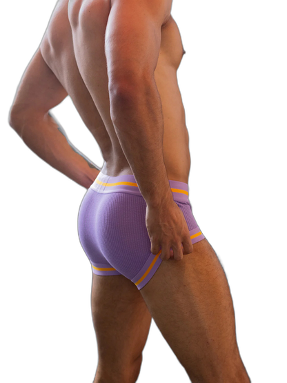 2 Pack Men's Spliced Color Trunks with Functional Fly