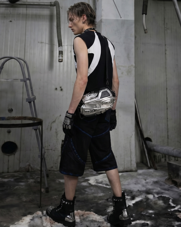KIIKIO Sport Color-Block Half-Zip Tank Top