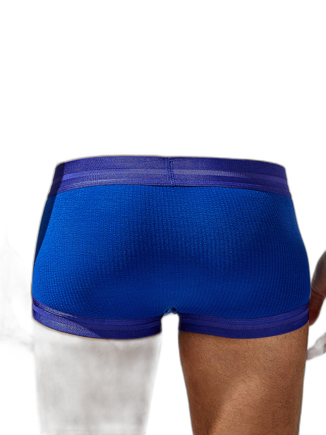2 Pack Men's Spliced Color Trunks with Functional Fly