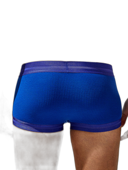 2 Pack Men's Spliced Color Trunks with Functional Fly