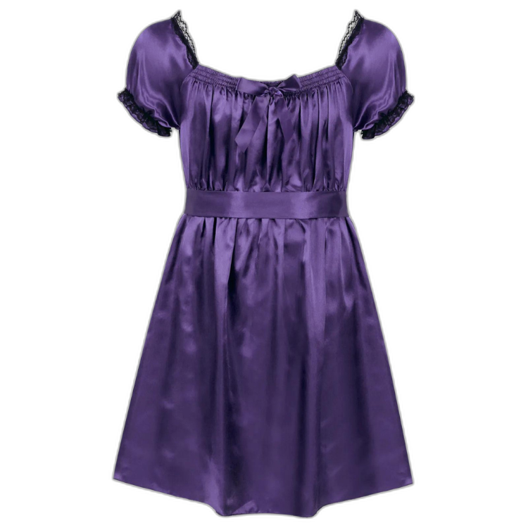 Satin Frilly Pajamas Dress