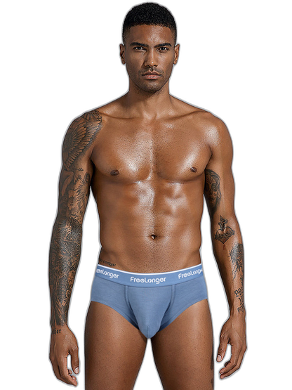 FreeLonger Men's Comfy Separate Big Pouch Briefs