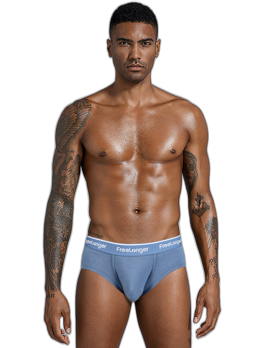 FreeLonger Men's Comfy Separate Big Pouch Briefs