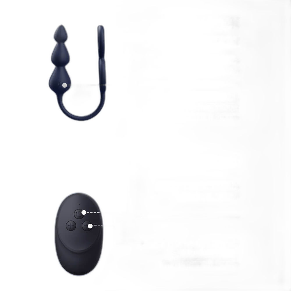 Orbit - Silicone Vibrating Anal Beads with Cock Rings