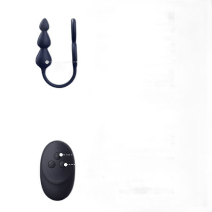 Orbit - Silicone Vibrating Anal Beads with Cock Rings