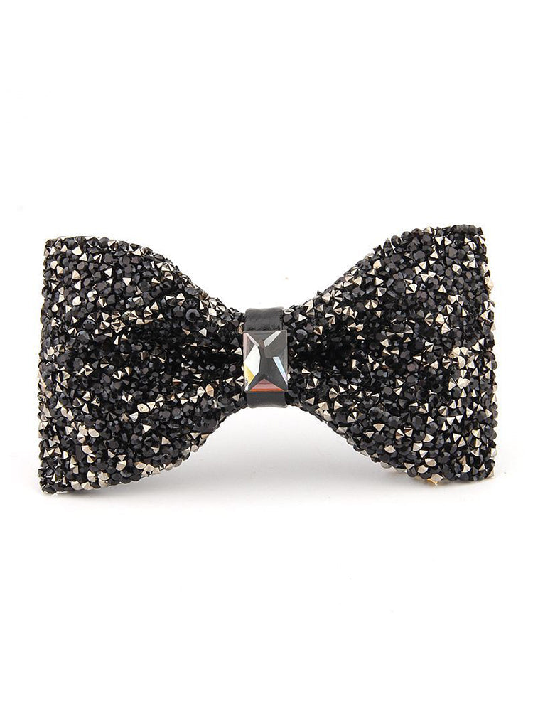 Men's Zircon Bow Ties - Silver