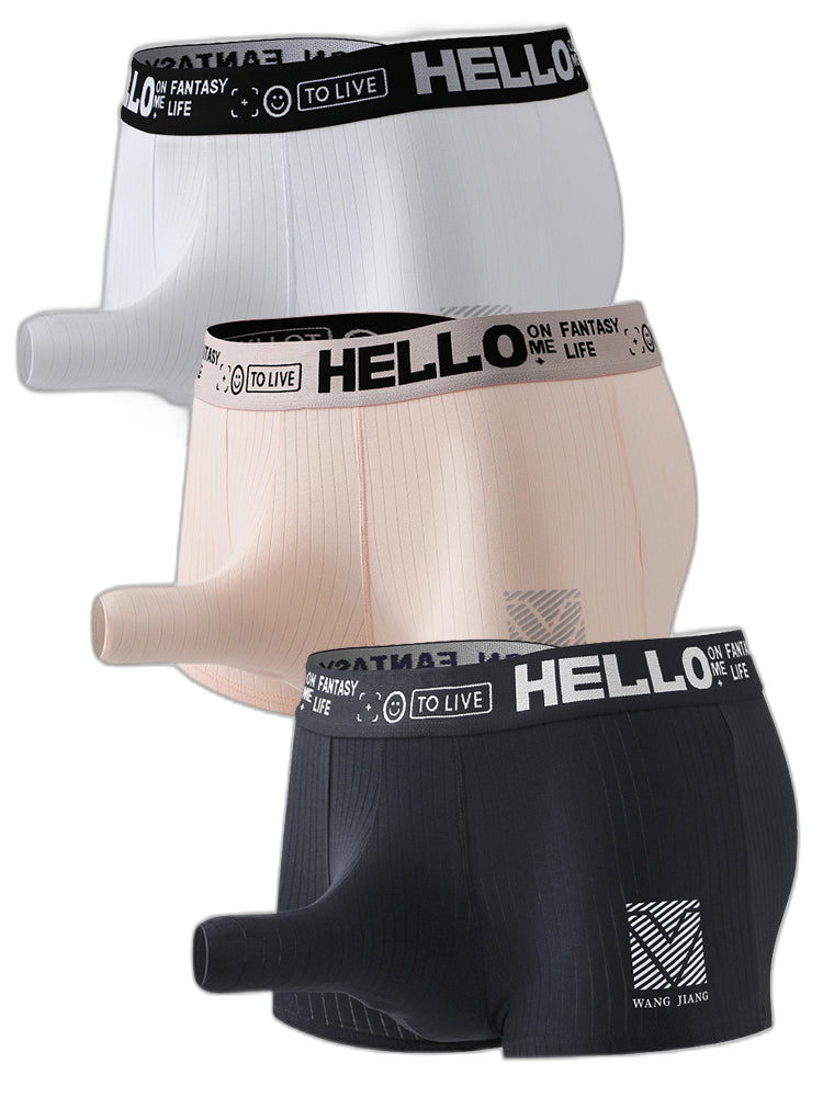 Men’s Separate Pouch Cotton Trunks With Fly Front