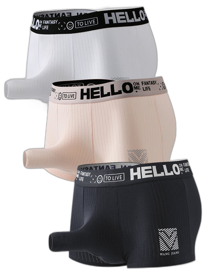 Men’s Separate Pouch Cotton Trunks With Fly Front