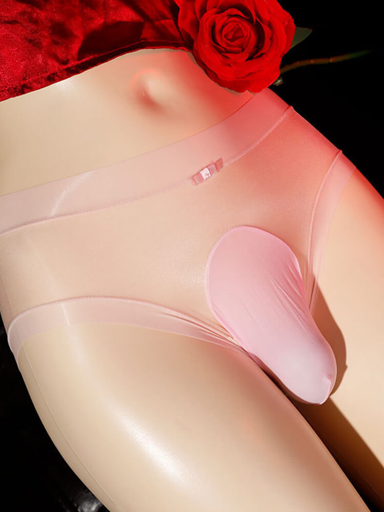 Men's Sexy Transparent Thin Wrapped Egg Briefs