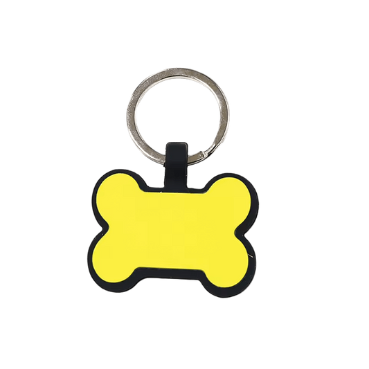 Custom Engraved Silicone Tag Yellow