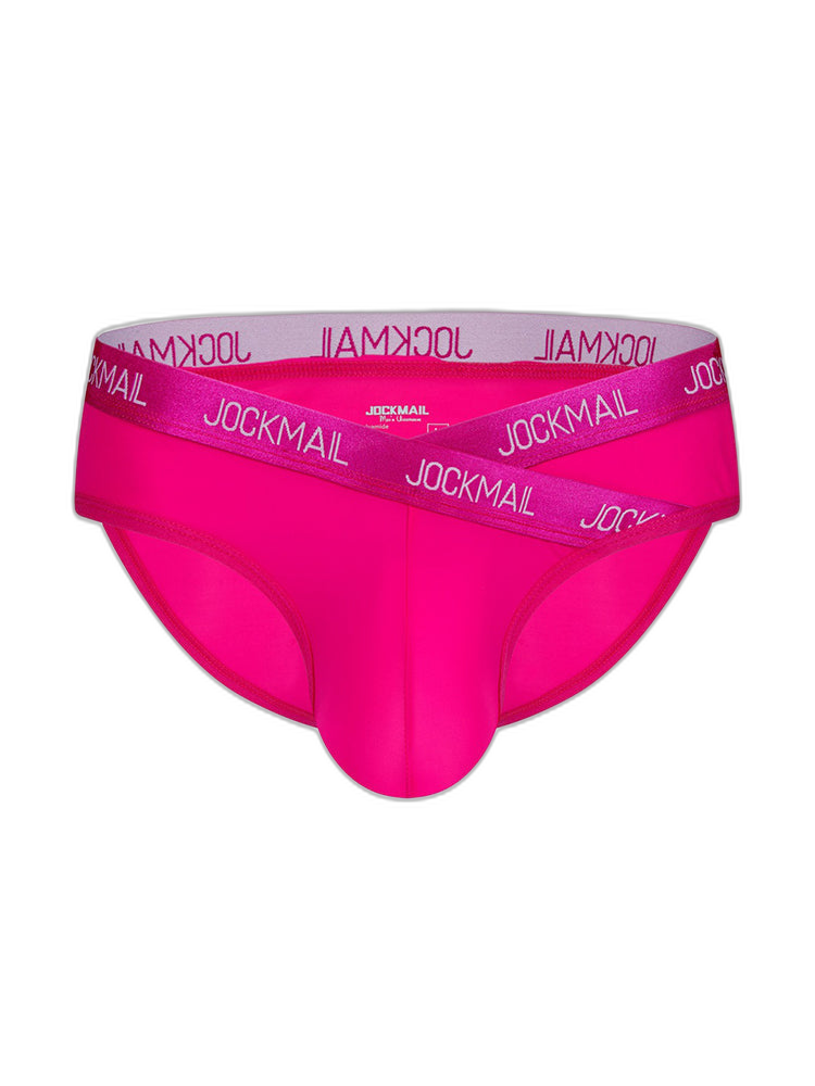 2 Pack Men's Sporty Letter Print Supportive Low-Rise Ice Silk Skin-Friendly Bikini