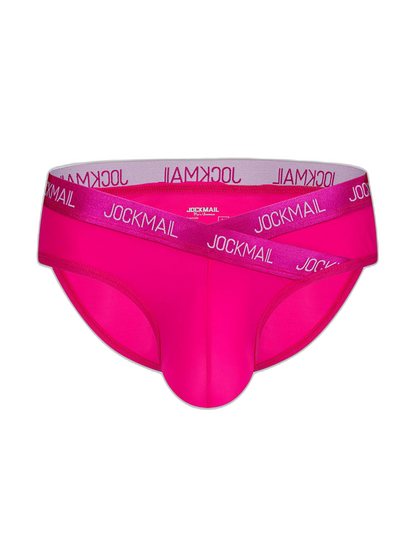 2 Pack Men's Sporty Letter Print Supportive Low-Rise Ice Silk Skin-Friendly Bikini