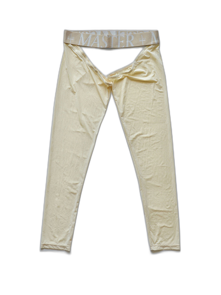 Men's Low-Waist Sexy Hollow Silk-Smooth Semi-Transparent Thermal Pants