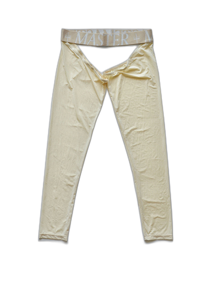 Men's Low-Waist Sexy Hollow Silk-Smooth Semi-Transparent Thermal Pants